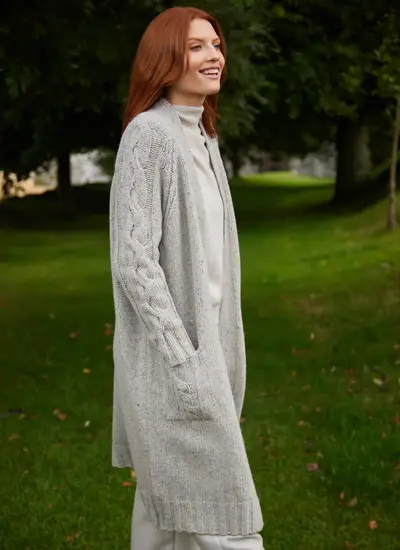 Sofia Wool Cashmere Long Cardigan 